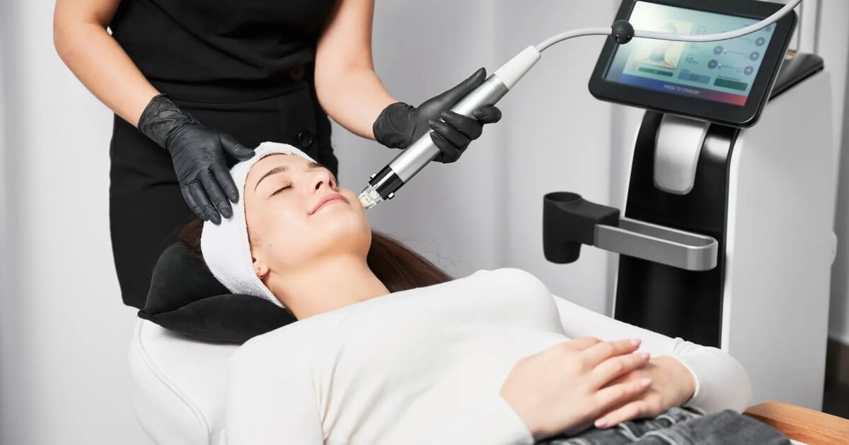 Clean, professional medical spa treatment room with neutral tones at Salt Aesthetics - Oleander Drive in Wilmington